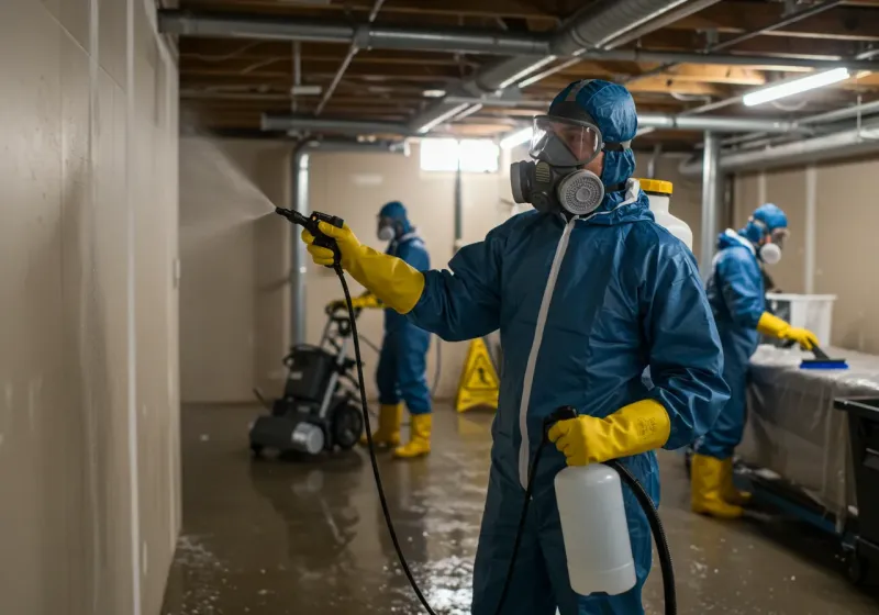 Basement Sanitization and Antimicrobial Treatment process in Wabasso Beach, FL